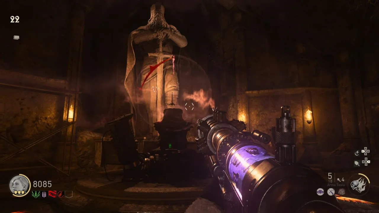 Empuñadura central para entrar a la Boss Fight