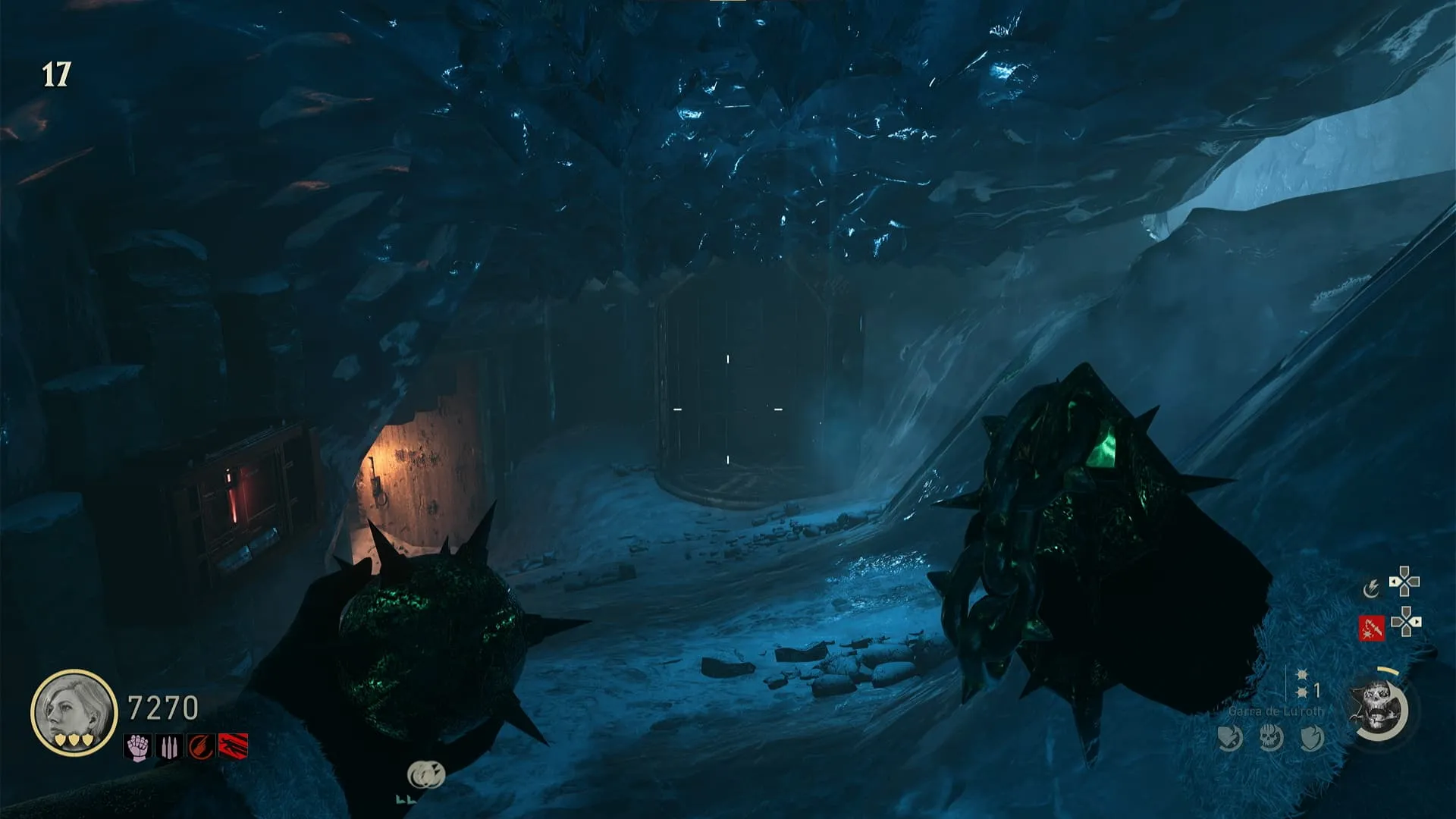 Cápsula hacia la Boss Fight en Cuevas Heladas