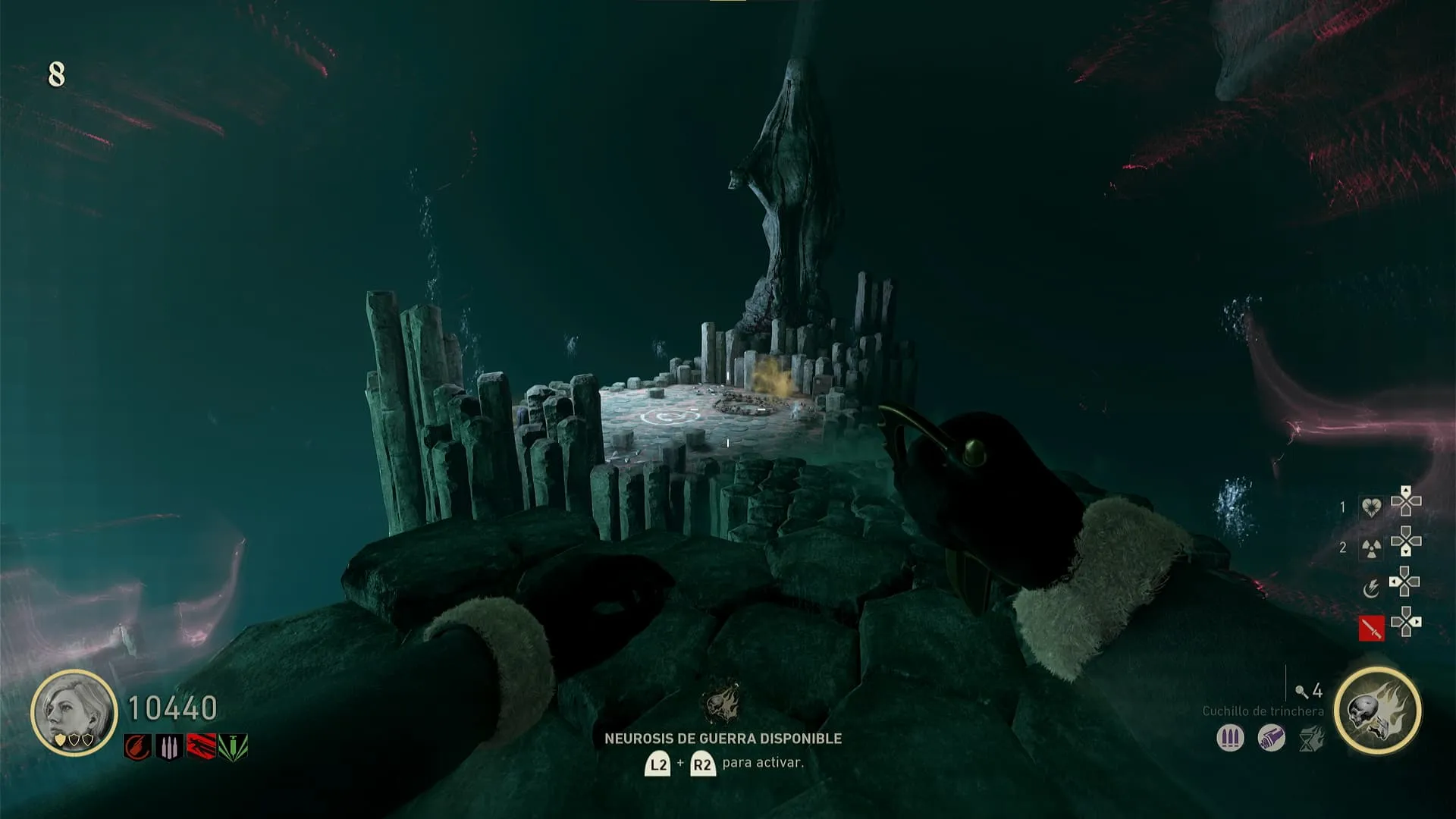 Plataformas hacia la isla de La Orilla Más Oscura